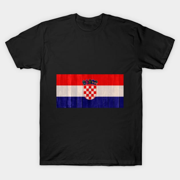 Flag of Croatia - Wood T-Shirt by DrPen